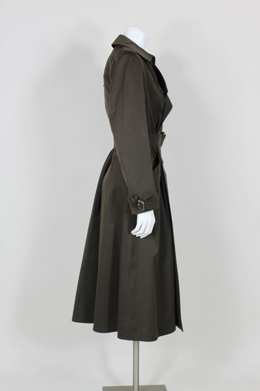 Black Yves Saint Laurent Rive Gauche Trench Coat