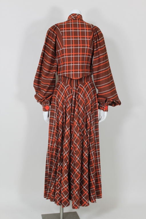 1970's Miss Mouse Checked Wool Ensemble In Excellent Condition For Sale In Los Angeles, CA