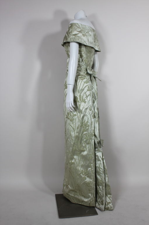 Women's Elizabeth Arden 1950s Shaved Silk Velvet Gown