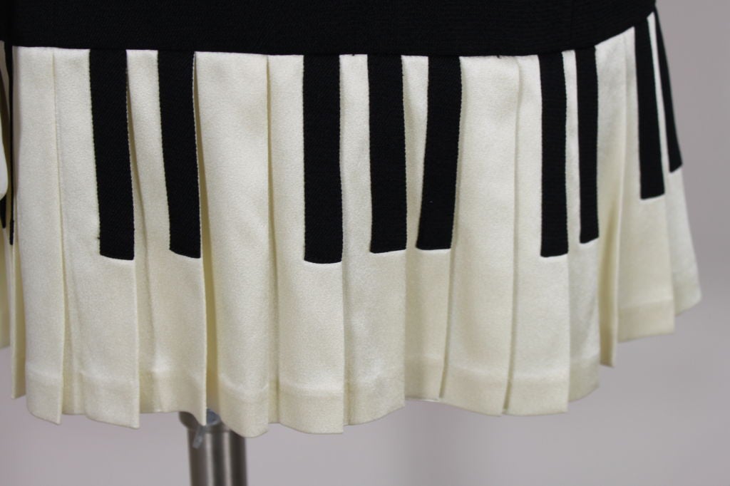 Women's Iconic Moschino Cheap and Chic Piano Keys Mini Dress