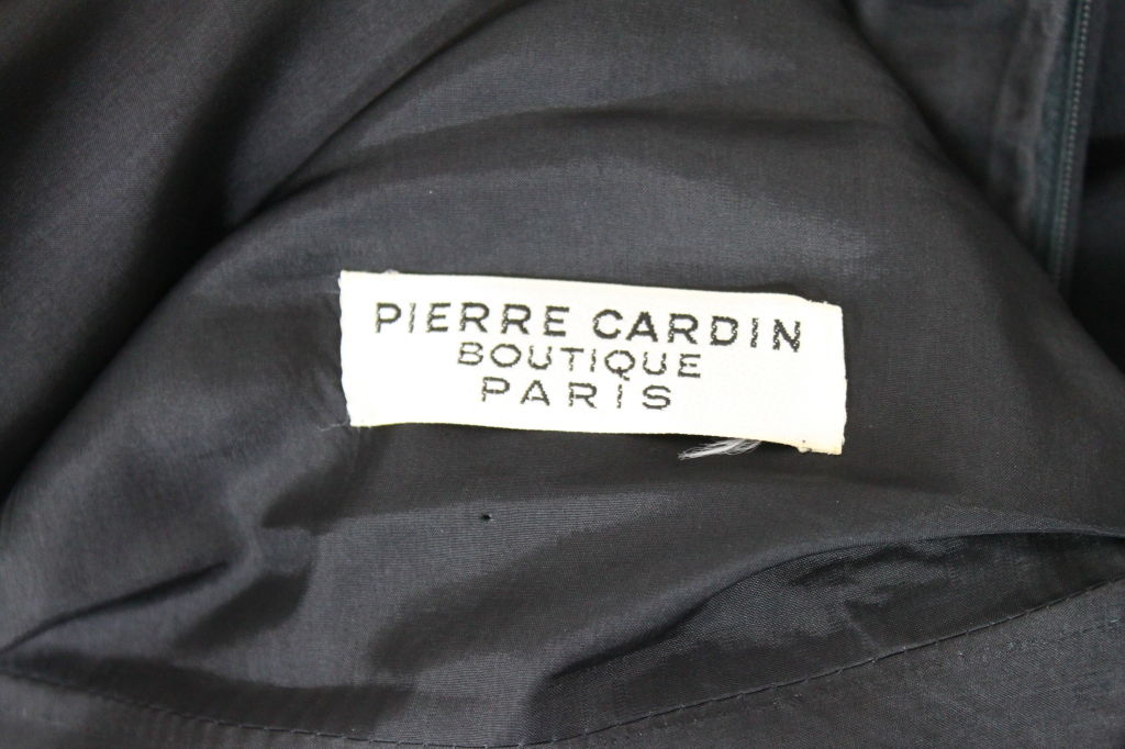 Pierre Cardin 1960s Space Age Black Wool Dress 6