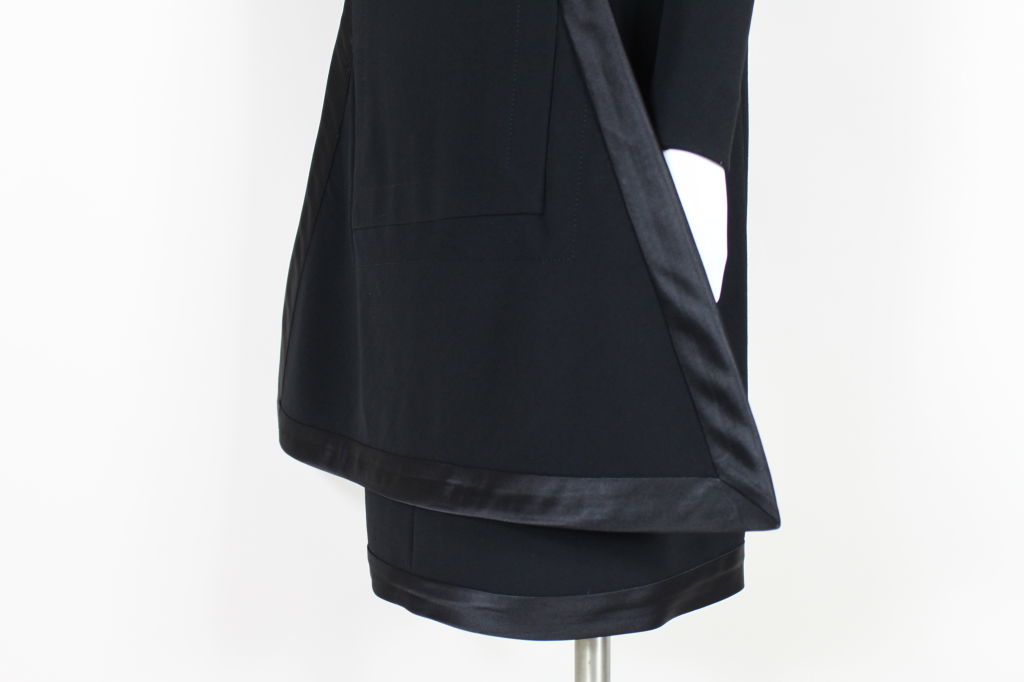 Pierre Cardin 1960s Space Age Black Wool Dress 2