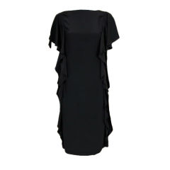 Chloe Ruffled Silk Dress with Lurex Panels