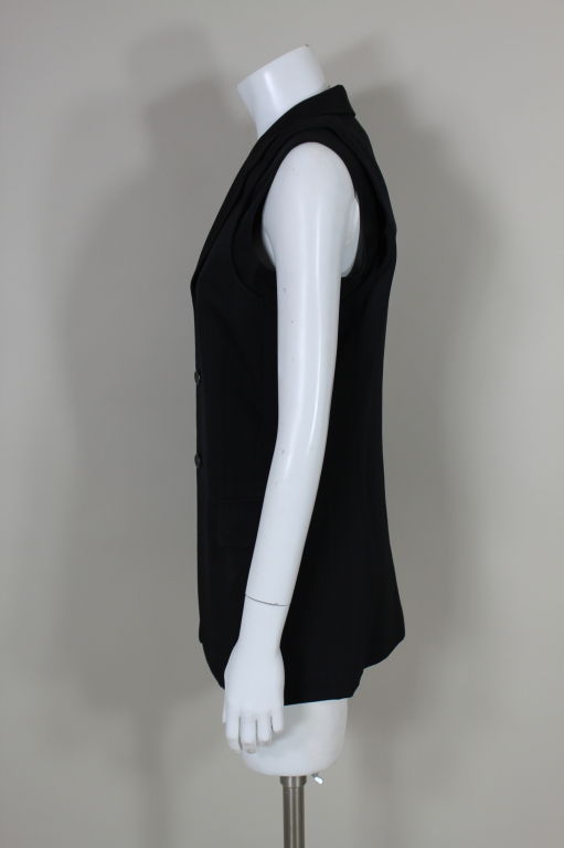 Black Comme des Garçons Avant-Garde Wool Tuxedo Vest