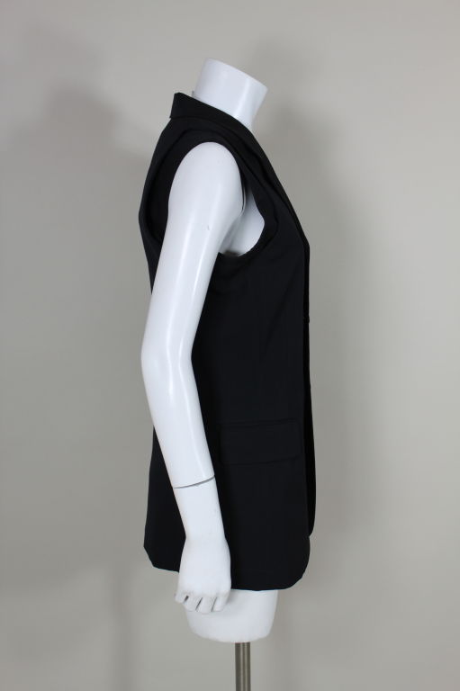 Comme des Garçons Avant-Garde Wool Tuxedo Vest In Excellent Condition In Los Angeles, CA