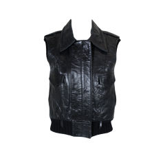 Balenciaga Leather Contemporary Motorcycle Vest