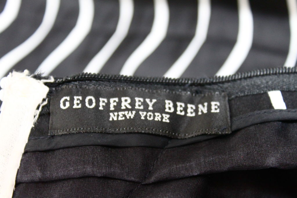 Geoffrey Beene Black and White Sequined Ballgown 7