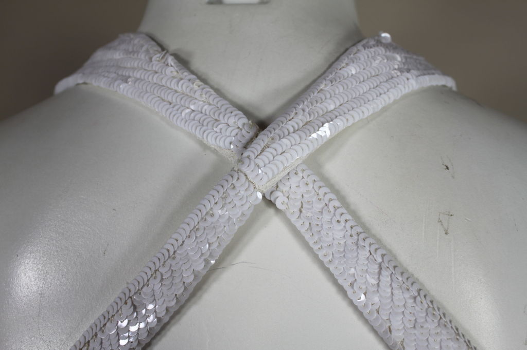 Geoffrey Beene Black and White Sequined Ballgown 5