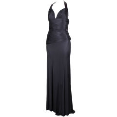 Versace Pleated Silk Jersey Gown