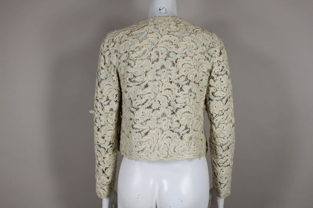 Women's Christian Dior S/S 1965 Ivory Lace Jacket