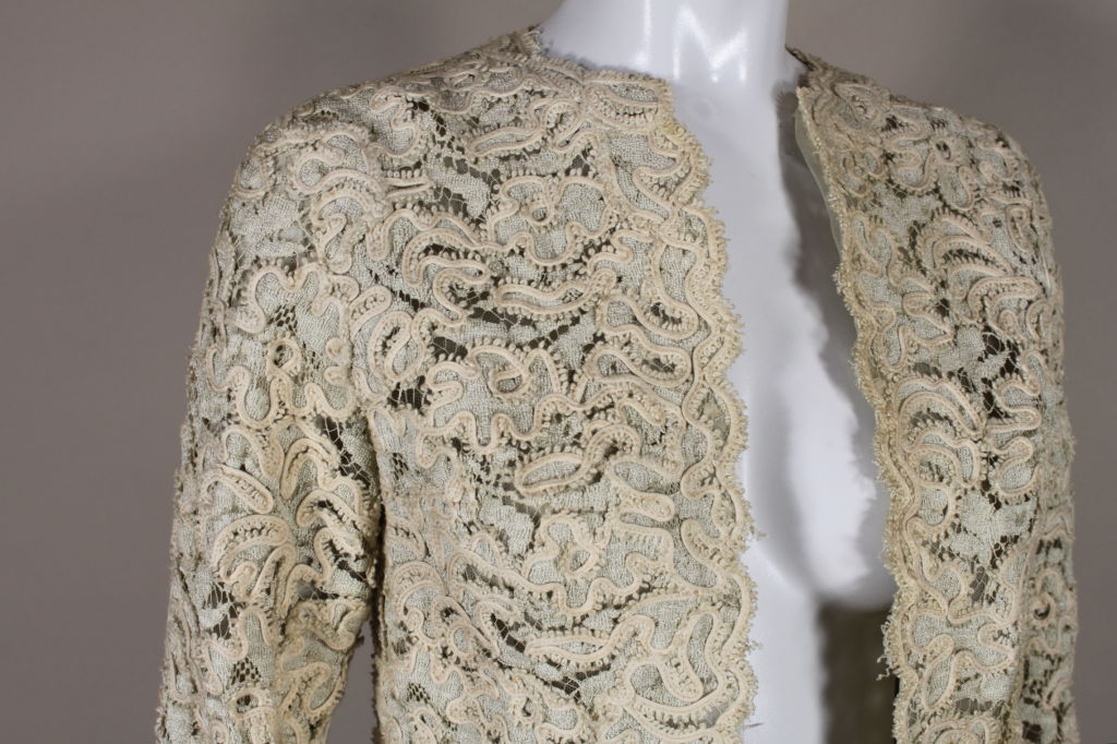 Christian Dior S/S 1965 Ivory Lace Jacket 1