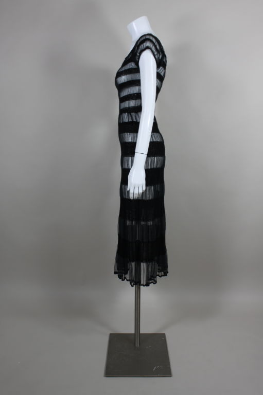 1930's Henry a la Pensée Tulle & Knit Dress 1