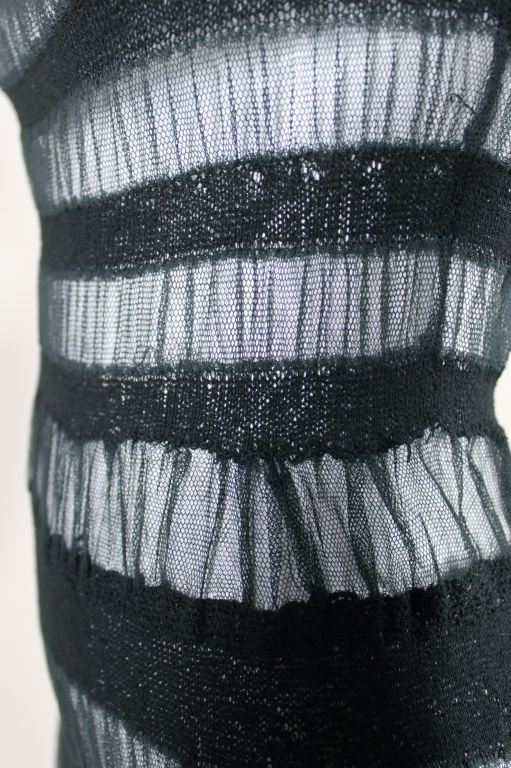 1930's Henry a la Pensée Tulle & Knit Dress 4