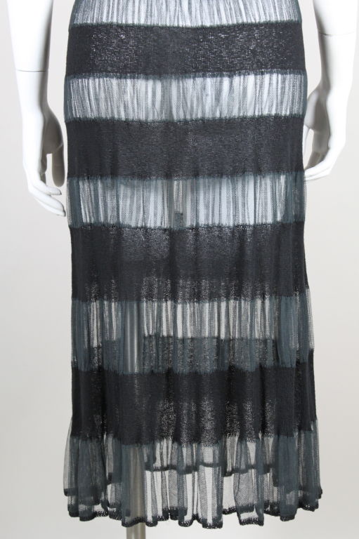 1930's Henry a la Pensée Tulle & Knit Dress 5