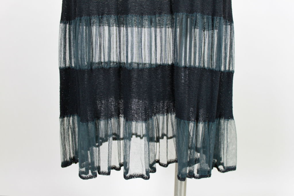 1930's Henry a la Pensée Tulle & Knit Dress 6