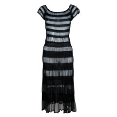 1930's Henry a la Pensée Tulle and Knit Dress at 1stDibs