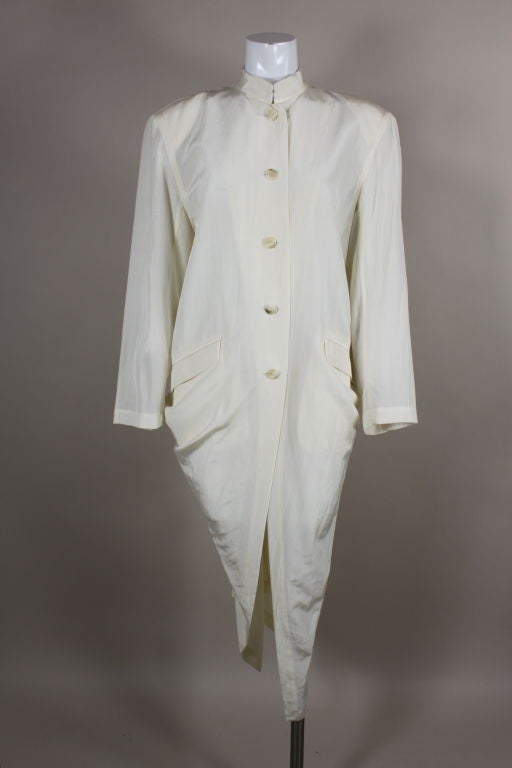 Issey Miyake Architectural Ivory Wool Jacket