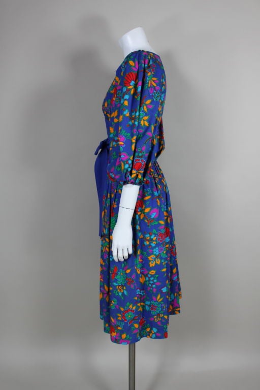 YSL Yves Saint Laurent Floral Print Cotton Dress 2