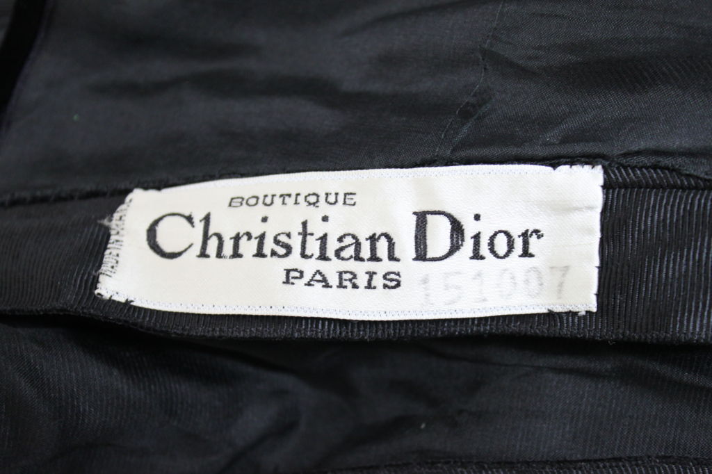 Late 1950s/Early 1960's Christian Dior Moiré Cocktail Dress at 1stdibs
