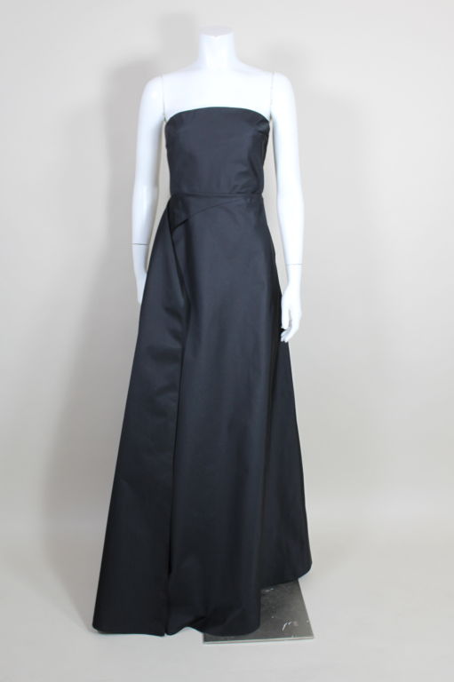 Women's Calvin Klein Backless Silk Taffeta Gown