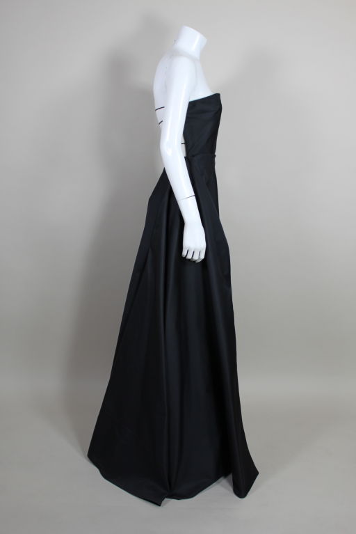 Calvin Klein Backless Silk Taffeta Gown 1