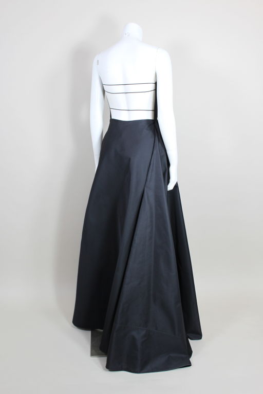 Calvin Klein Backless Silk Taffeta Gown 3
