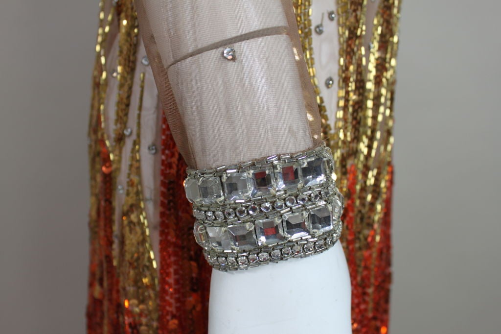 Gladys Knight’s Sequin Embroidered Flame Gown by Nolan Miller 7