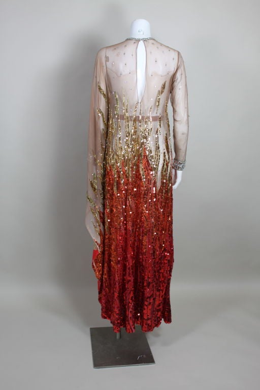 Gladys Knight’s Sequin Embroidered Flame Gown by Nolan Miller 2