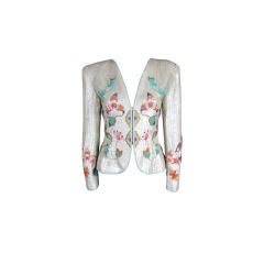 Vintage Mary McFadden Couture Completely Embellished Evening Jacket