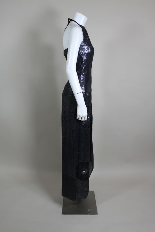 1980's Iridescent Sequined Gown 1