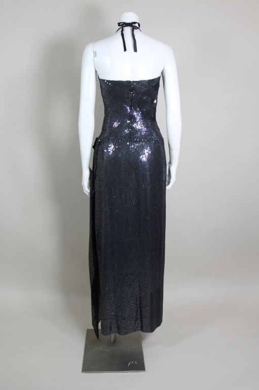1980's Iridescent Sequined Gown 2