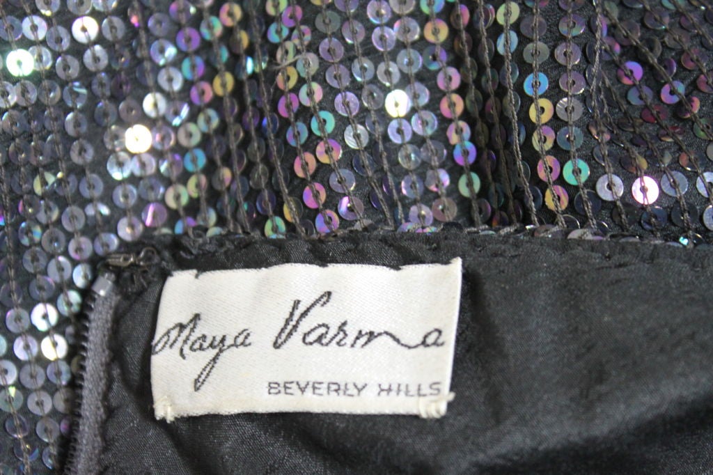 1980's Iridescent Sequined Gown 4