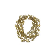 Monies Gold Foil Lucite Multi-Strand Necklace