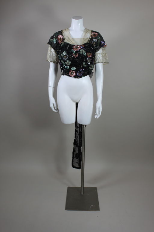 Edwardian Sequined Evening Blouse