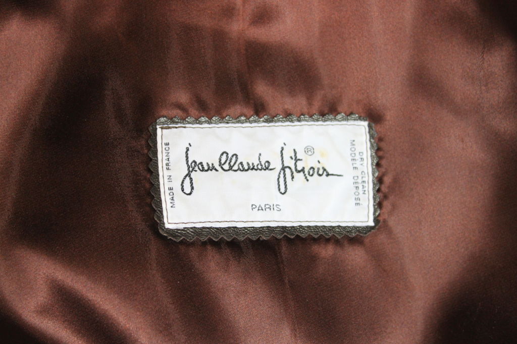 Jitrois 2 pc Leather Embroidered Ensemble at 1stDibs