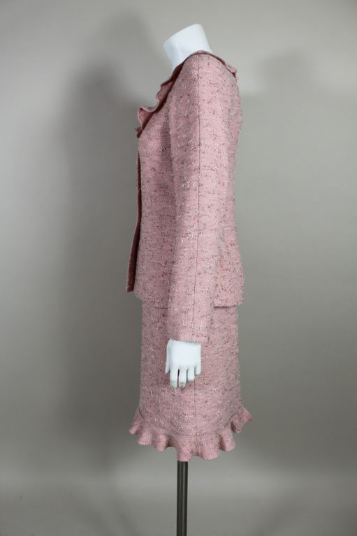 Women's Chanel Pink Tweed Suit