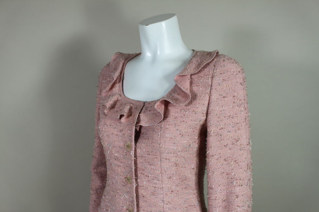 Chanel Pink Tweed Suit 2