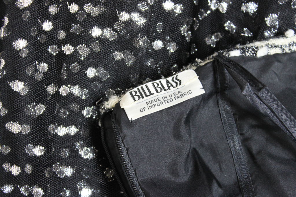 Bill Blass 1980s Confetti Tweed Ball Gown 5