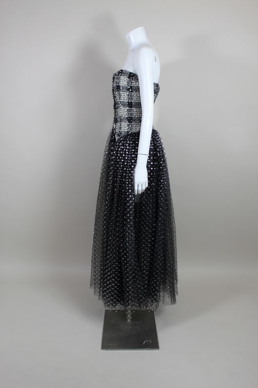 Bill Blass 1980s Confetti Tweed Ball Gown In Excellent Condition In Los Angeles, CA