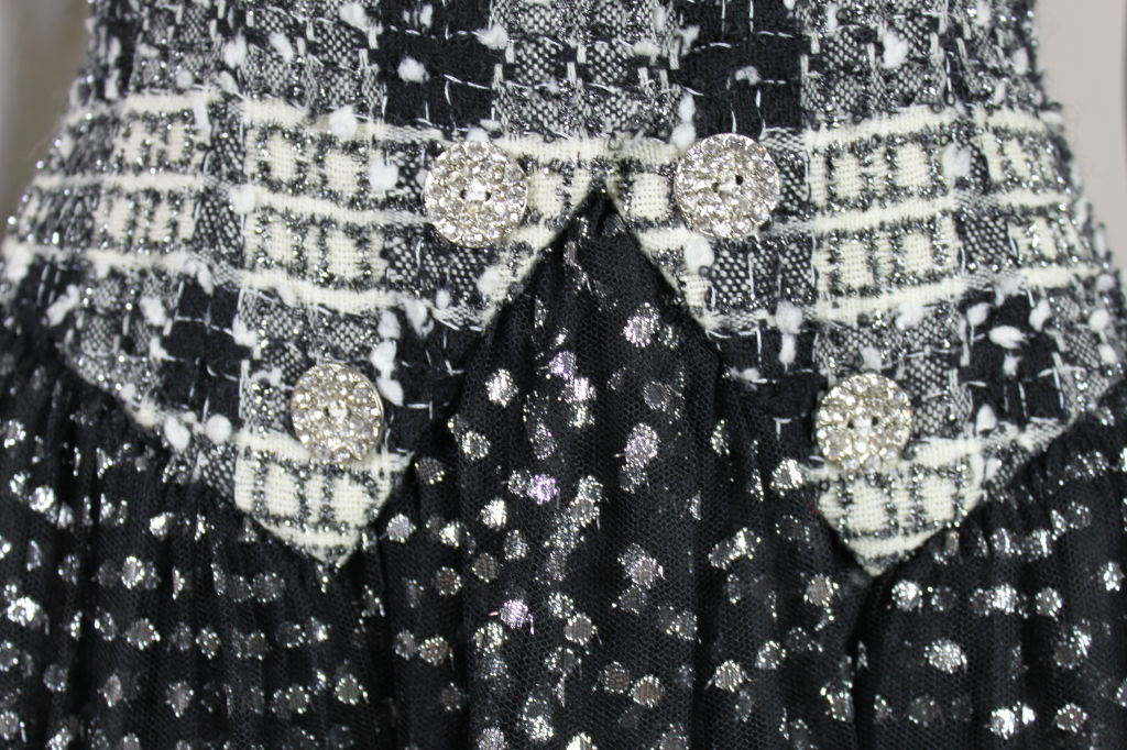 Bill Blass 1980s Confetti Tweed Ball Gown 4