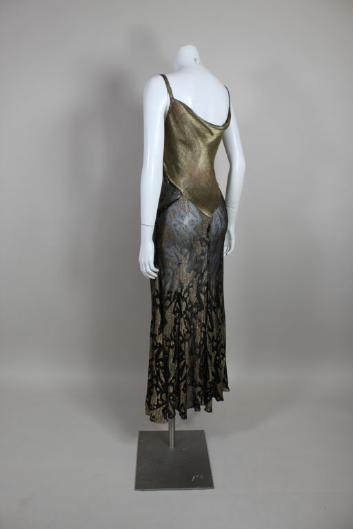 1930's Suprematist Gold Lamé Gown 2