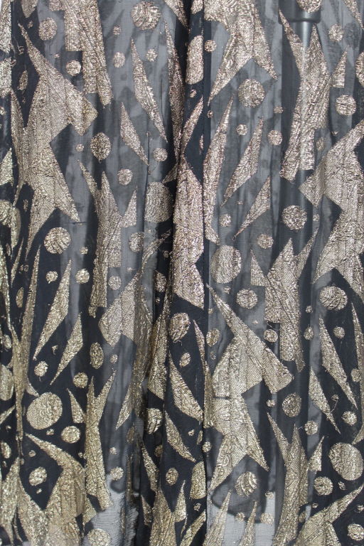 1930's Suprematist Gold Lamé Gown 5