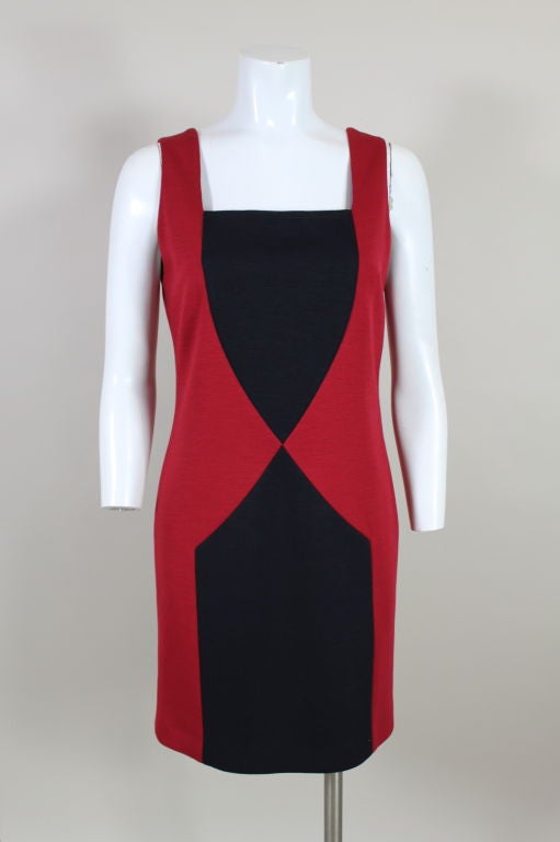 Versace 1960's Inspired Knit Wool Dress at 1stDibs