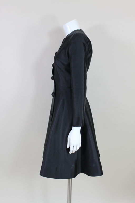 1960’s Anne Fogarty Raw Silk Coat Dress 1