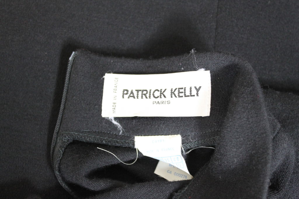 Patrick Kelly 1980s Peek-A-Boo Chevron Sweater Dress For Sale 3