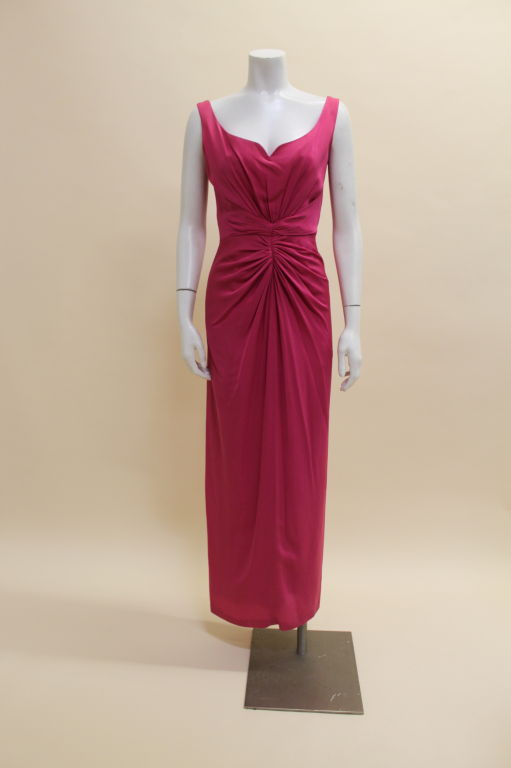 Red Valentino Hot Pink Silk Crepe Goddess Gown