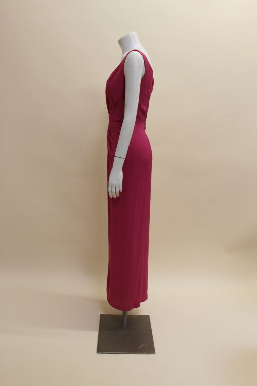 Women's Valentino Hot Pink Silk Crepe Goddess Gown