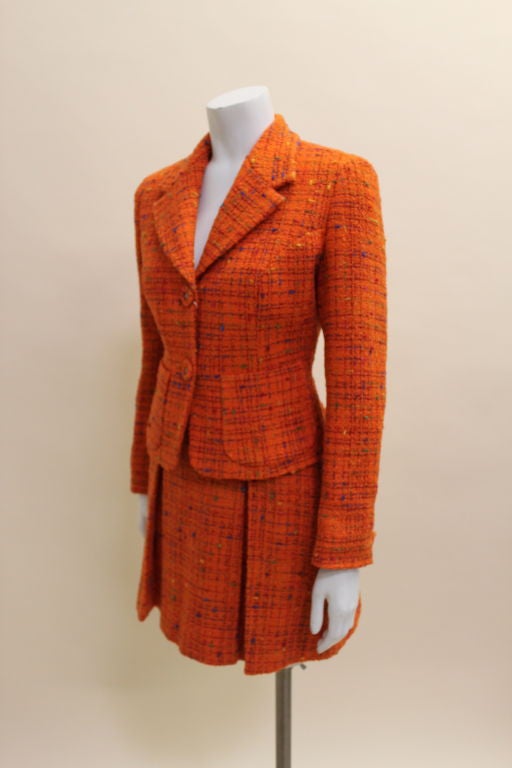 Women's Gianni Versace Jeans Couture Rainbow Flecked Tweed Suit