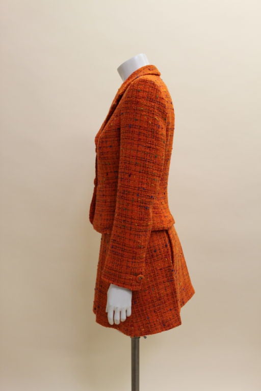 Gianni Versace Jeans Couture Rainbow Flecked Tweed Suit 1