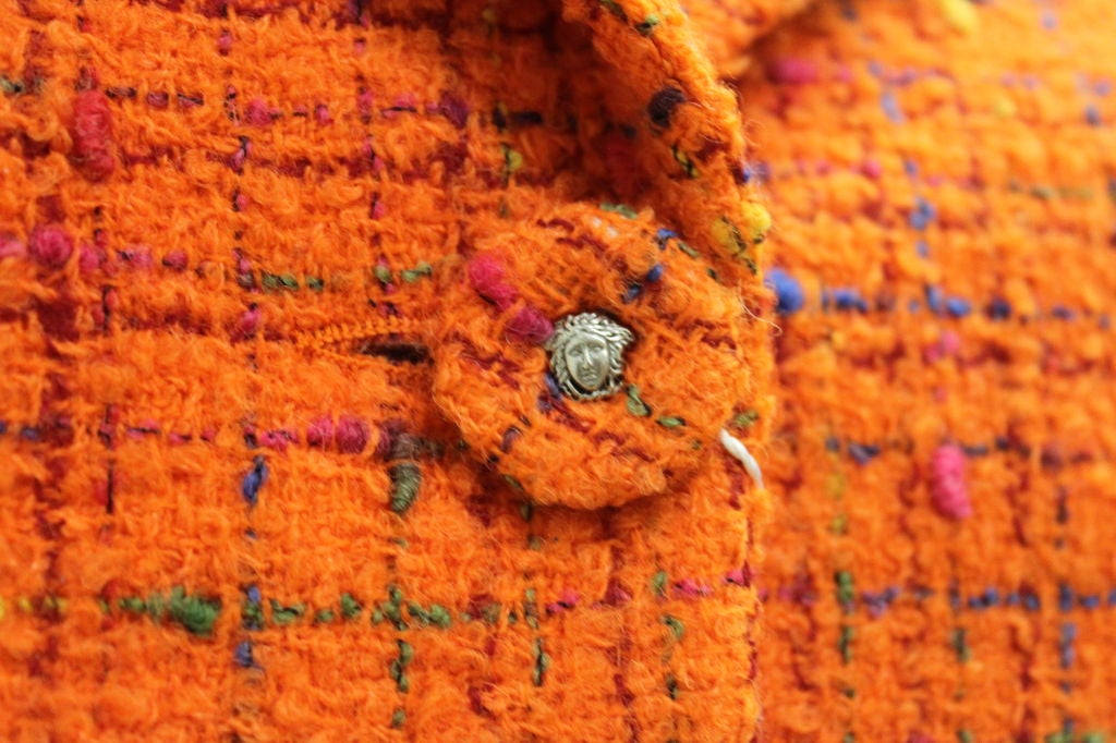 Gianni Versace Jeans Couture Rainbow Flecked Tweed Suit 3